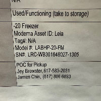 Labrepco -20C Futura Freezer image 0